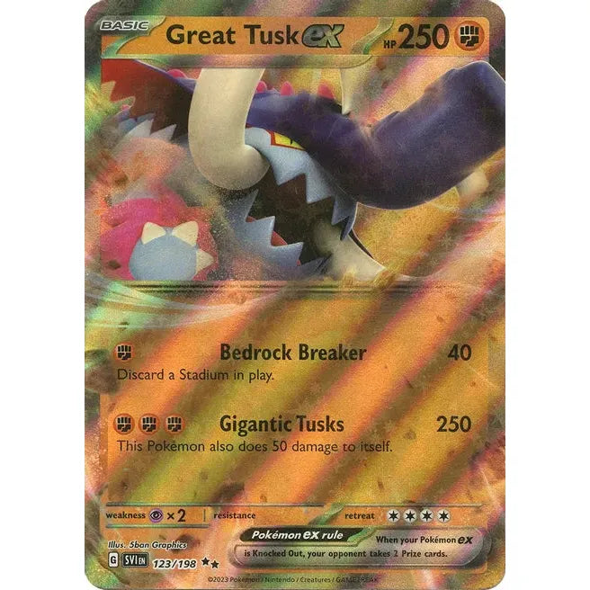 Great Tusk ex - 123/198 - SV01: Scarlet & Violet Base Set (SV1)