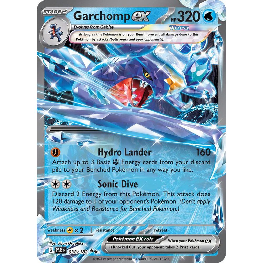 Garchomp ex - 038/182 - SV04: Paradox Rift (PAR)