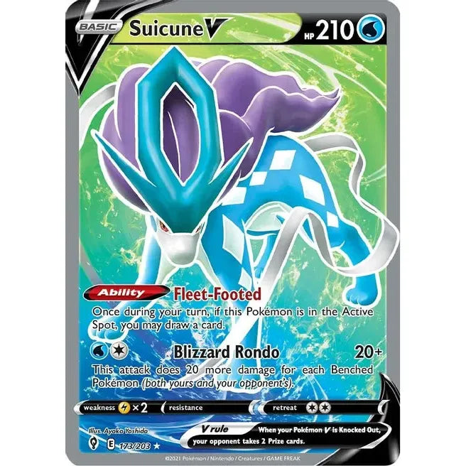 Suicune V (Full Art) - SWSH07: Evolving Skies (SWSH07)