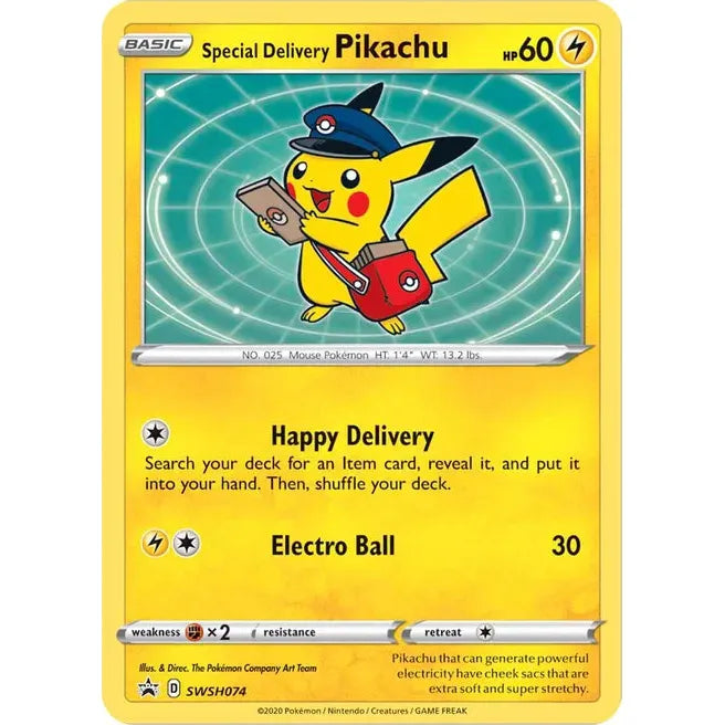 Special Delivery Pikachu - SWSH074 - SWSH: Sword & Shield Promo Cards (SWSD) - OVP Sealed