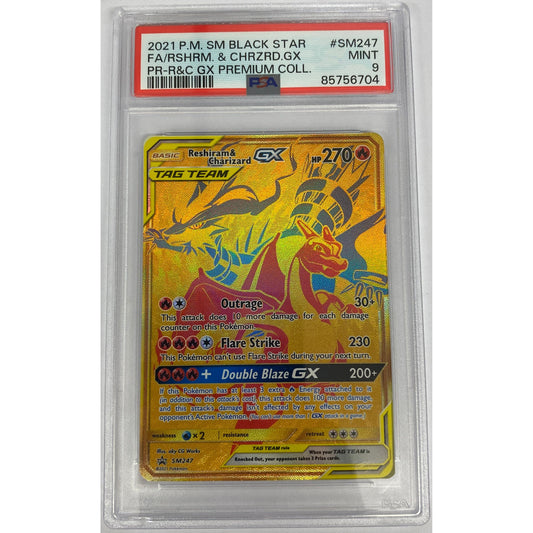 Reshiram & Charizard GX - SM247 - SM Promos (SMP) - PSA 9