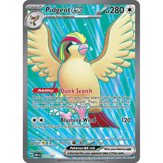 Pidgeot from - 217/197 - SV03: Obsidian Flames (OBF)