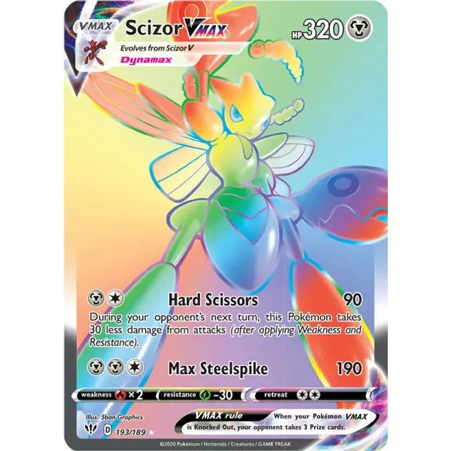 Scizor VMAX (Secret) - SWSH03: Darkness Ablaze (SWSH03)