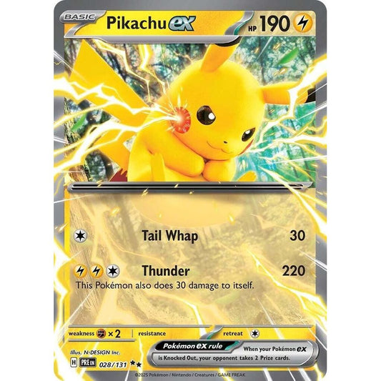 Pikachu ex - 028/131 - SV: Prismatic Evolutions (PRE)