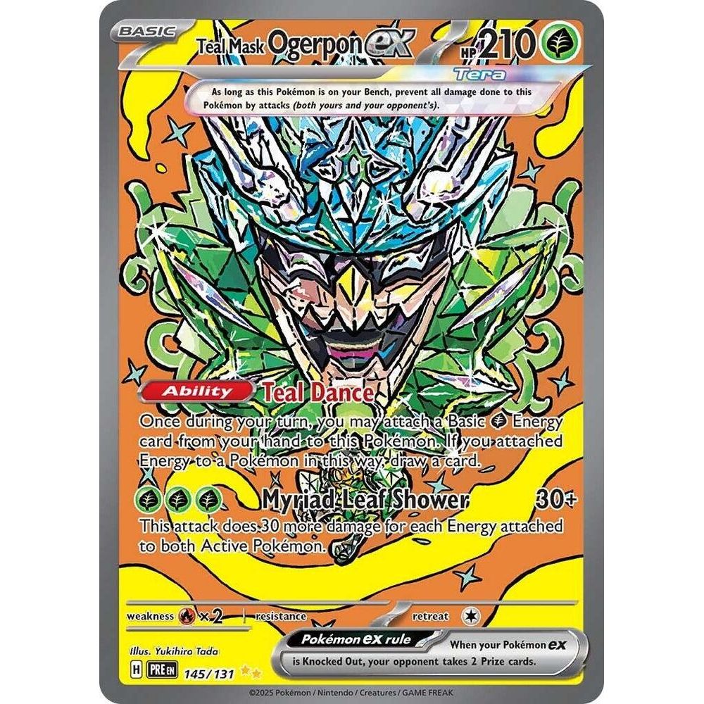 Teal Mask Ogerpon ex - 145/131 - SV: Prismatic Evolutions (PRE)