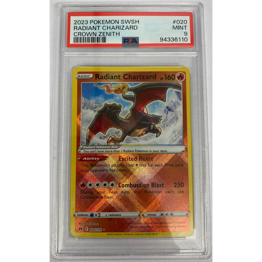 Radiant Charizard - Crown Zenith (CRZ) - PSA 9