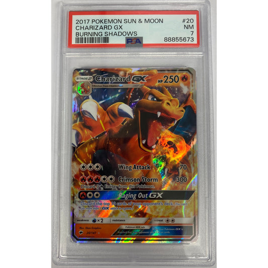 Charizard GX - SM - Burning Shadows (SM03) - PSA 7