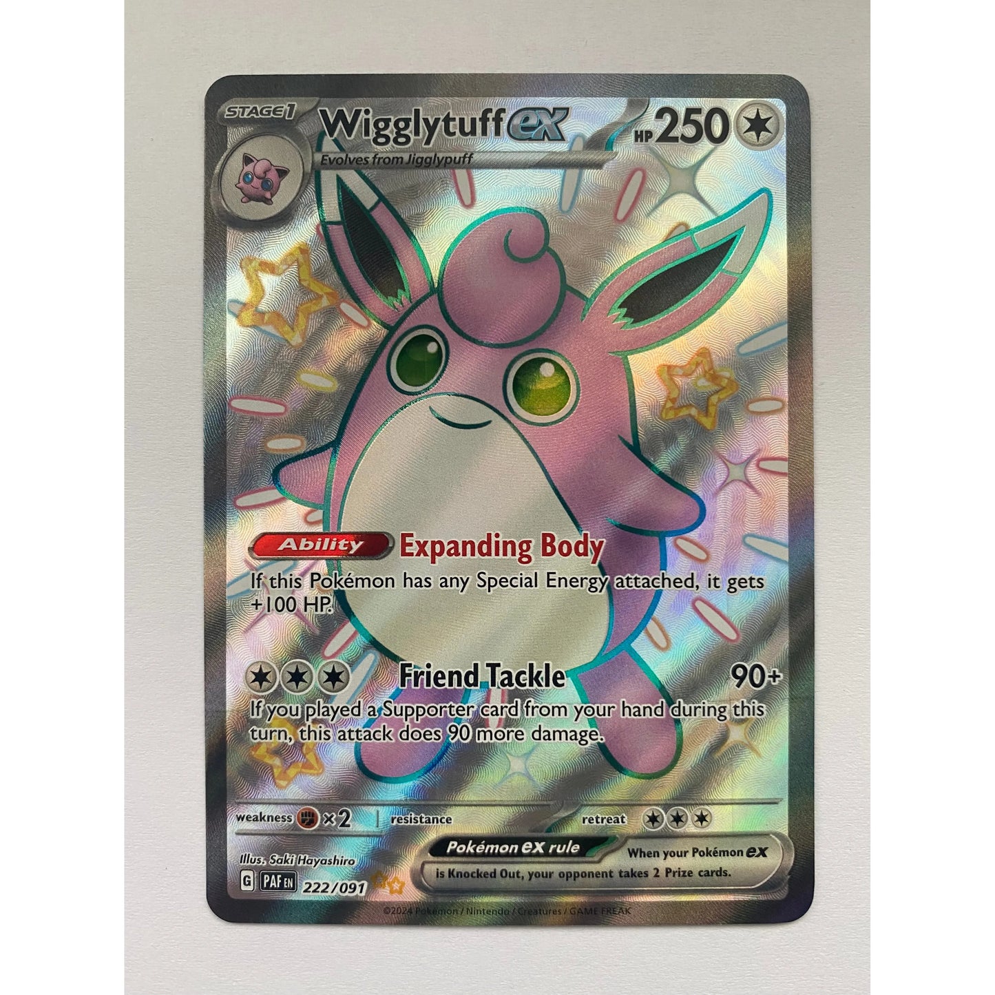 Wigglytuff EX 222/091 - Scartlet & Violet: Paldean Fates