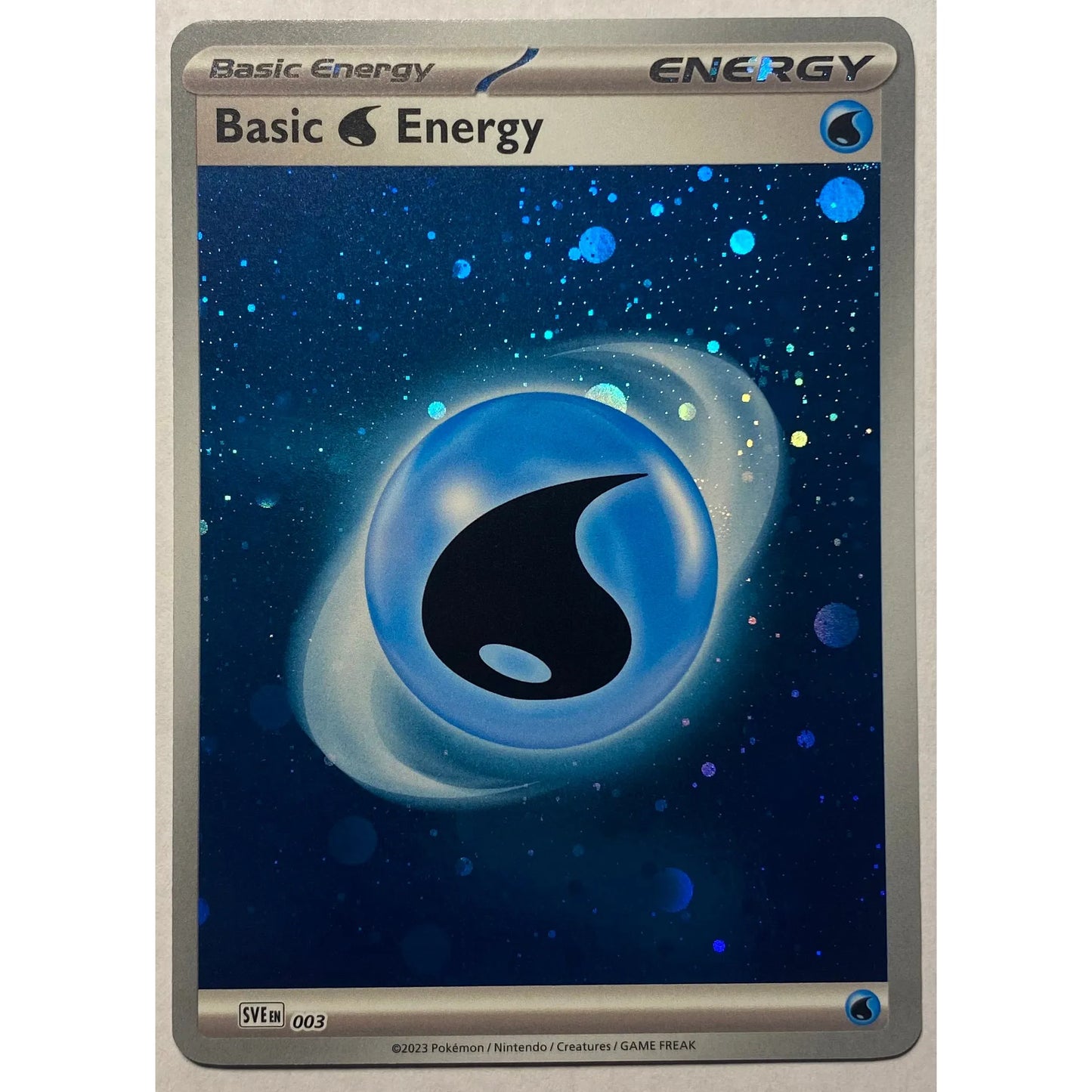 Pokémon Scarlet & Violet 151 - Basic WATER Energy Cosmos Holo Foil SVEN 003