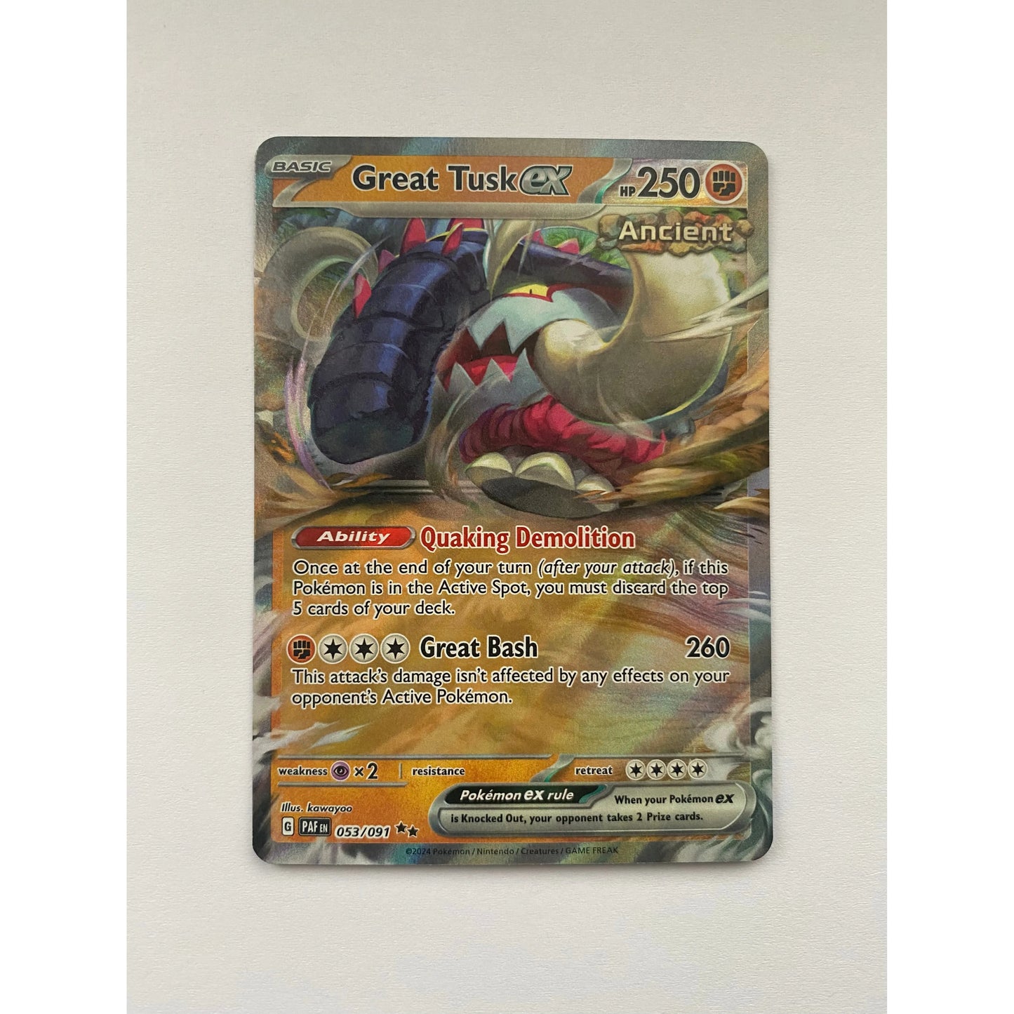 Great Tusk EX 053/091 - Scartlet & Violet: Paldean Fates