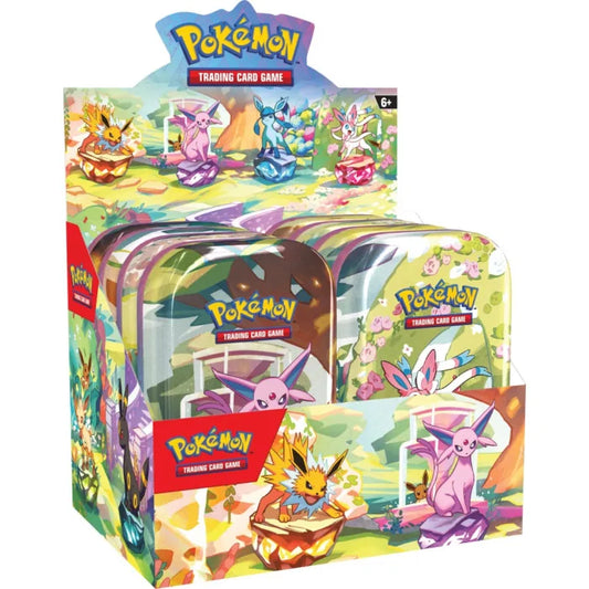 Pokémon Prismatic Evolutions Mini Tin Display Box